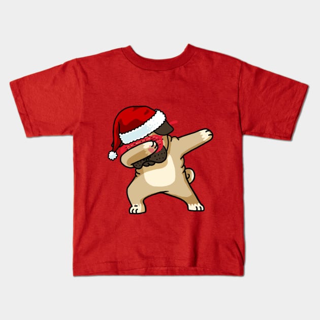 Dabbing Pug Shirt Cute Pug Dab Shirt Christmas Pugly Sweater 2 Kids T-Shirt by vo_maria
